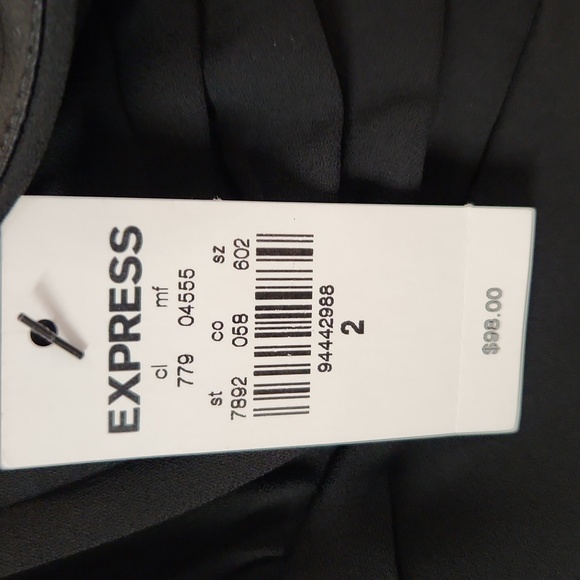 NWT black express one shoulder party dress - Picture 3 of 4